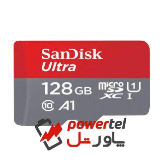 کارت حافظه microSDXC سن دیسک مدل Ultra A1 کلاس 10 استاندارد UHS-I U1  سرعت 100MBps ظرفیت 128 گیگابایت