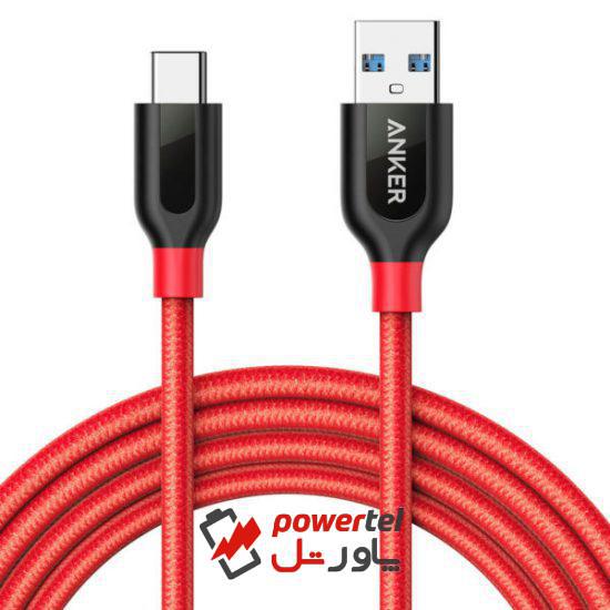 کابل تبدیل USB 3.0 به USB-C انکر مدل A8169091 PowerLine طول 1.8 متر