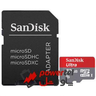 کارت حافظه microSDHC مدل Ultra کلاس 10 استاندارد UHS-I U1 سرعت 80MBps ظرفیت 32 گیگابایت به همراه آداپتور SD