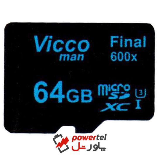 کارت حافظه microSDXC ویکومن مدل Final 600x کلاس 10 استاندارد UHS-I U3 سرعت90MBps ظرفیت 64 گیگابایت
