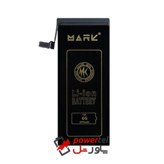 باتری موبایل مارک مدل MK-6 ظرفیت 2270 میلی آمپر ساعت مناسب برای گوشی موبایل اپل Iphone 6