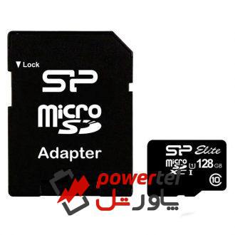 کارت حافظه سیلیکون پاور Elite microSDXC 128GB U1 Class 10 with Adapter