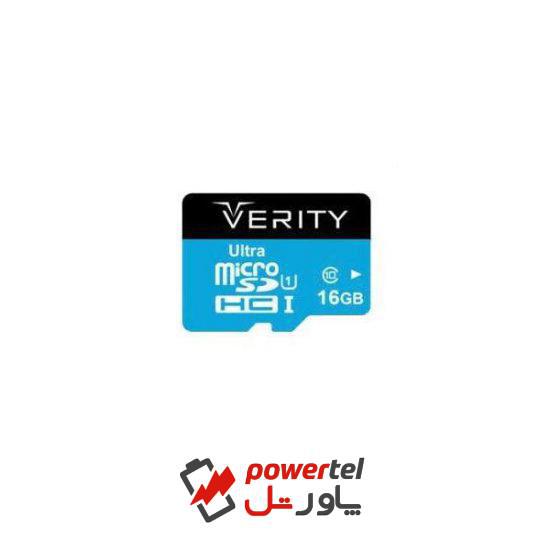 کارت حافظه microSDHC وریتی مدل 433X کلاس 10 استاندارد UHS-I U1 سرعت 65MBps ظرفیت 16 گیگابایت