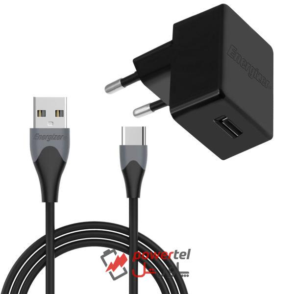 شارژر دیواری انرجایزر مدل AC1Q3EUUC23 به همراه کابل تبدیل USB-C