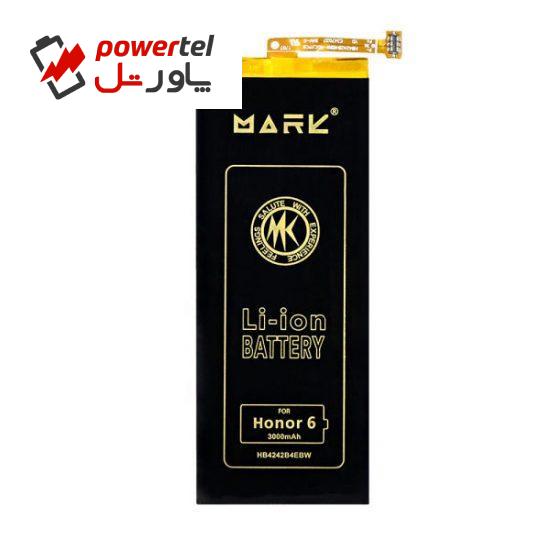 باتری موبایل مارک مدل HB4242B4EBW ظرفیت 3000 میلی آمپر ساعت مناسب برای گوشی موبایل آنر 6