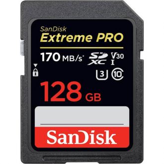 کارت حافظه SDXC سن دیسک مدل Extreme Pro V30 کلاس 10 استاندارد UHS-I U3 سرعت 170mbps ظرفیت 128 گیگابایت