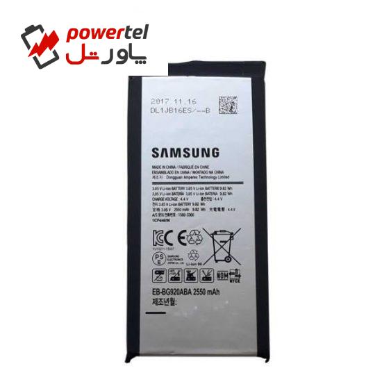 باتری موبایل مدل EB-BG920ABA مناسب برای موبایل سامسونگ Galaxy S6 با ظرفیت 2550 میلی آمپر