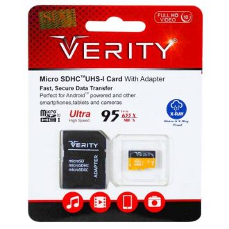کارت حافظه microSDHC وریتی کلاس 10 استاندارد UHS-I U1 سرعت 95MBps ظرفیت 32 گیگابایت به همراه آداپتور SD کارت حافظه microSDHC وریتی کلاس 10 استاندارد UHS-I U1 سرعت 95MBps ظرفیت 32 گیگابایت به همراه آداپتور SD