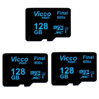 کارت حافظه microSDXC ویکومن مدل Final 600x کلاس 10 استاندارد UHS-I U3 سرعت90MBps ظرفیت128 گیگابایت بسته 3 عددی