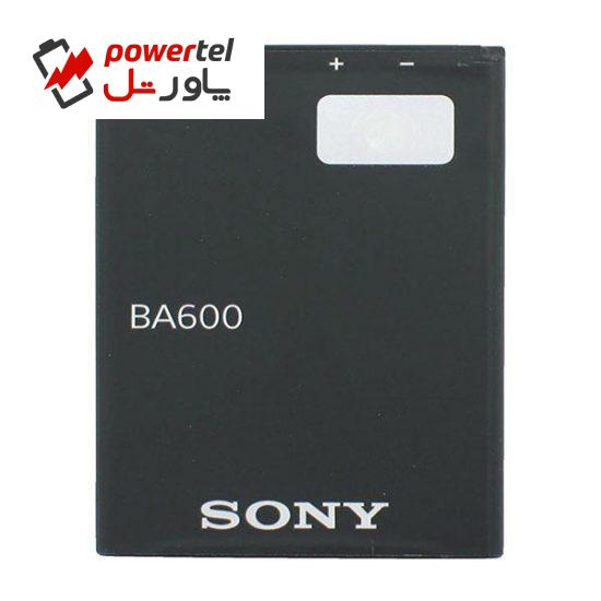 باتری موبایل مدل ba600 ظرفیت 1320 میلی آمپر ساعت مناسب برای گوشی موبایل سونی xperia u