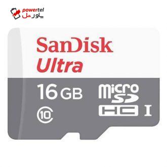 کارت حافظه microSDHC سن دیسک مدل Ultra کلاس 10 استاندارد UHS-I U1 سرعت 48MBps 320X ظرفیت 16 گیگابایت