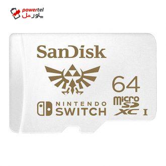 کارت حافظه microSDXC سن دیسک مدل Nintendo Switch کلاس I استاندارد UHS-I سرعت 100MBps ظرفیت 64 گیگابایت کارت حافظه microSDXC سن دیسک مدل Nintendo Switch کلاس I استاندارد UHS-I سرعت 100MBps ظرفیت 64 گیگابایت