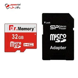 کارت حافظه microSDHC دکتر مموری مدل DR6022RVB کلاس 10 استاندارد UHS-I U1 سرعت 80MBps ظرفیت 32 گیگابایت به همراه آداپتور microSD کارت حافظه microSDHC دکتر مموری مدل DR6022RVB کلاس 10 استاندارد UHS-I U1 سرعت 80MBps ظرفیت 32 گیگابایت به همراه آداپتور microSD