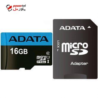 کارت حافظه microSDHC ای دیتا مدل Premier کلاس 10 استاندارد UHS-I U1 سرعت 85MBps همراه با آداپتور SD ظرفیت 16 گیگابایت کارت حافظه microSDHC ای دیتا مدل Premier کلاس 10 استاندارد UHS-I U1 سرعت 85MBps همراه با آداپتور SD ظرفیت 16 گیگابایت