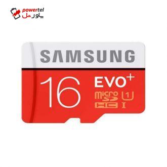 کارت حافظه microSDHC مدل Evo Plus کلاس 10 استاندارد UHS-I U1 سرعت 80MBps ظرفیت 16 گیگابایت