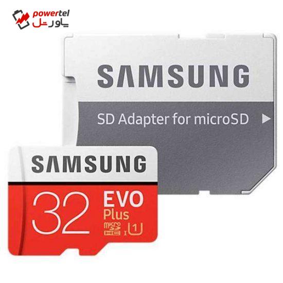 کارت حافظه microSDHC  مدل Evo Plus کلاس 10 استاندارد UHS-I U1 سرعت 95MBps  ظرفیت 32 گیگابایت به همراه آداپتور SD