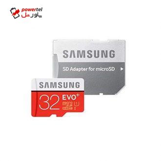 کارت حافظه microSDHC  مدل Evo Plus کلاس 10 استاندارد UHS-I U1 سرعت 100MBps همراه با آداپتور SD ظرفیت 32 گیگابایت
