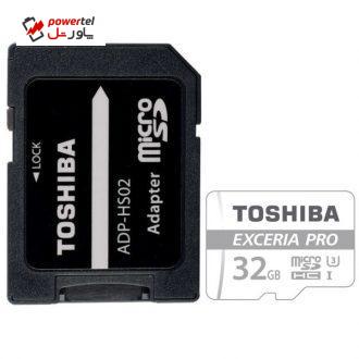 کارت حافظه microSDHC توشیبا مدل M401 کلاس 10 استاندارد UHS-I U3 سرعت 95MBps ظرفیت 32 گیگابایت به همراه آداپتور SD