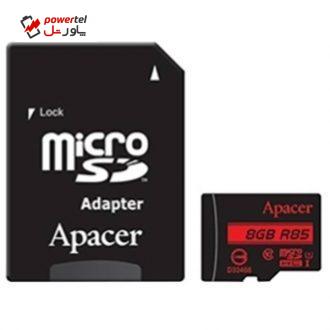 کارت حافظه microSDHC اپیسر کلاس 10 استاندارد UHS-I U1 سرعت 85MBps همراه با آداپتور SD ظرفیت 8 گیگابایت