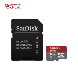 کارت حافظه‌ microSDXC مدل IP22 کلاس 10 استاندارد UHS-I U1 سرعت 80MBps ظرفیت 8 گیگابایت به همراه آداپتور SD