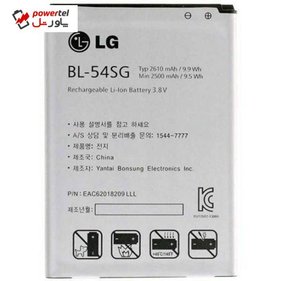 باتری موبایل ال جی مدل BL-54SG با ظرفیت 2610mAh مناسب برای گوشی موبایل ال جی G3 Mini