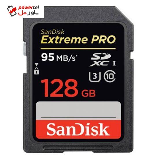کارت حافظه SDXC سن دیسک مدل Extreme Pro کلاس 10 استاندارد UHS-I U3 سرعت 633X 95MBps ظرفیت 128 گیگابایت