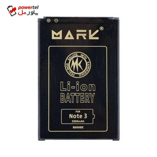 باتری موبایل مارک مدل B800BE ظرفیت 3300 میلی آمپر ساعت مناسب برای گوشی موبایل سامسونگ Galaxy Note 3