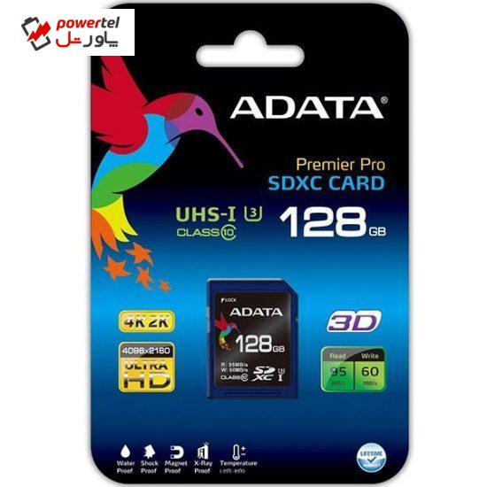 کارت حافظه اس دی Premier Pro SDXC UHS-I U3 Class 10 128GB