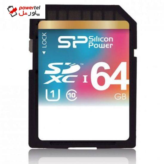 کارت حافظه سیلیکون پاور مدل Elite کلاس 10 استاندارد UHS-I U1 سرعت 50MBps - 64GB