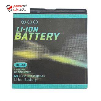 باتری موبایل مدل BL-6F ظرفیت 1100 میلی آمپر ساعت مناسب برای گوشی موبایل نوکیا N78