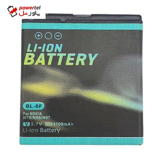 باتری موبایل مدل BL-6F ظرفیت 1100 میلی آمپر ساعت مناسب برای گوشی موبایل نوکیا N78