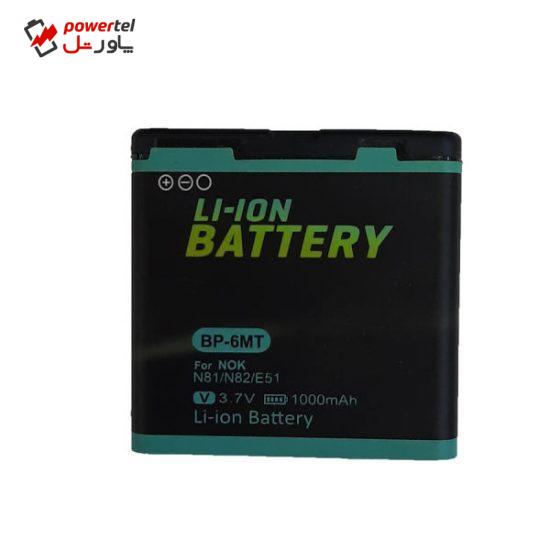 باتری موبایل مدل bp-6mt ظرفیت 1000 میلی آمپر ساعت مناسب برای گوشی موبایل نوکیا e51