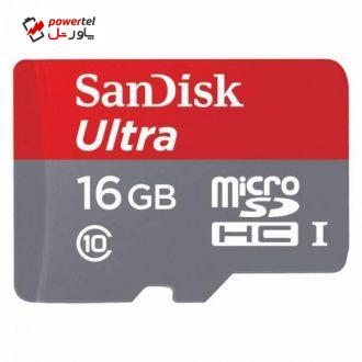 کارت حافظه microSD سن دیسک مدل Ultra کلاس 10 استاندارد UHS-I U1 ظرفیت 16 گیگابایت