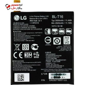 باتری موبایلمدل BL-T16 با ظرفیت 3000mAh مناسب برای گوشی موبایل ال جی G Flex 2