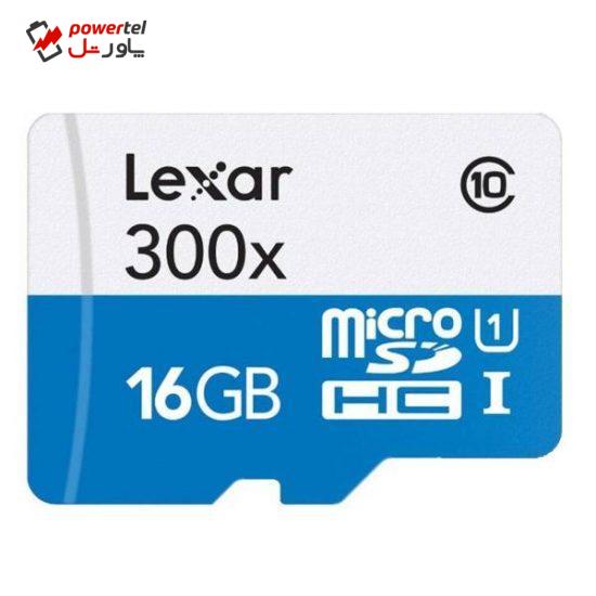 کارت حافظه microSDHC لکسار مدل High-Performance کلاس 10 استاندارد UHS-I U1 سرعت 45MBps ظرفیت 16 گیگابایت