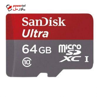 کارت حافظه microSDXC سن دیسک مدل A1 کلاس 10 استاندارد UHS-I سرعت 80MBps ظرفیت 64 گیگابایت کارت حافظه microSDXC سن دیسک مدل A1 کلاس 10 استاندارد UHS-I سرعت 80MBps ظرفیت 64 گیگابایت