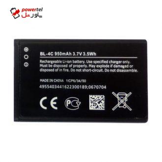 باتری موبایل مدل BL-4C ظرفیت 950 میلی آمپر ساعت مناسب برای گوشی موبایل نوکیا X2 بسته ۱۰ عددی