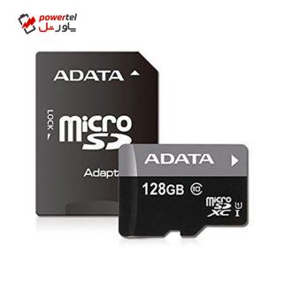 کارت حافظه microSDXC ای دیتا مدل Premier کلاس 10 استاندارد UHS-I U1 سرعت 50MBps همراه با آداپتور SD ظرفیت 128 گیگابایت کارت حافظه microSDXC ای دیتا مدل Premier کلاس 10 استاندارد UHS-I U1 سرعت 50MBps همراه با آداپتور SD ظرفیت 128 گیگابایت