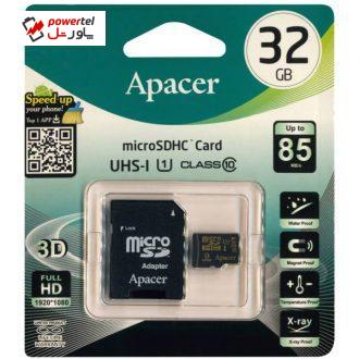 کارت حافظه microSDHC اپیسر کلاس 10 استاندارد UHS-I U1 سرعت 85MBps همراه با آداپتور SD ظرفیت 32 گیگابایت کارت حافظه microSDHC اپیسر کلاس 10 استاندارد UHS-I U1 سرعت 85MBps همراه با آداپتور SD ظرفیت 32 گیگابایت