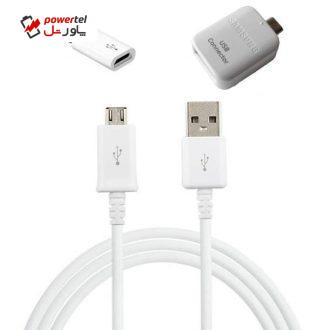 کابل تبدیل USB به microUSB مدل ECB-DU4EWE طول 1.5 متر به همراه مبدل OTG microUSB و microUSB به USB-C کابل تبدیل USB به microUSB مدل ECB-DU4EWE طول 1.5 متر به همراه مبدل OTG microUSB و microUSB به USB-C