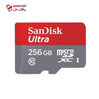 کارت حافظه microSDXC سن دیسک مدل Ultra کلاس 10 استاندارد UHS-I U1 سرعت 100MBps  ظرفیت 256 گیگابایت