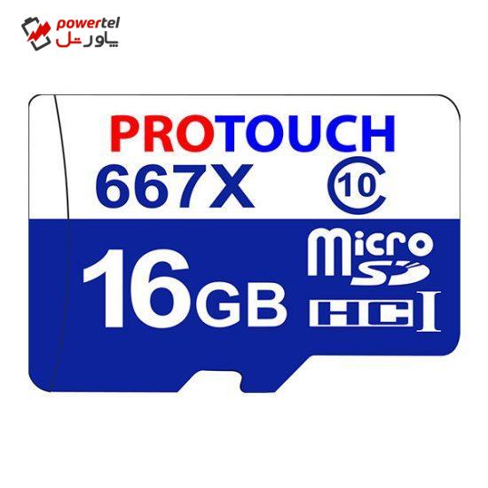 کارت حافظه‌ microSDHC پروتاچ مدل Ultra کلاس 10 استاندارد UHS-1 U1 سرعت 100MBps ظرفیت 16 گیگابایت