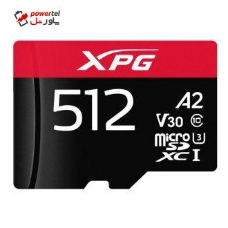 کارت حافظه‌ microSDXC ای دیتا ایکس پی جی مدل INSTANT GAME-IFICATION کلاس 10 استاندارد UHS-I U3 سرعت 100MBps ظرفیت 512 گیگابایت