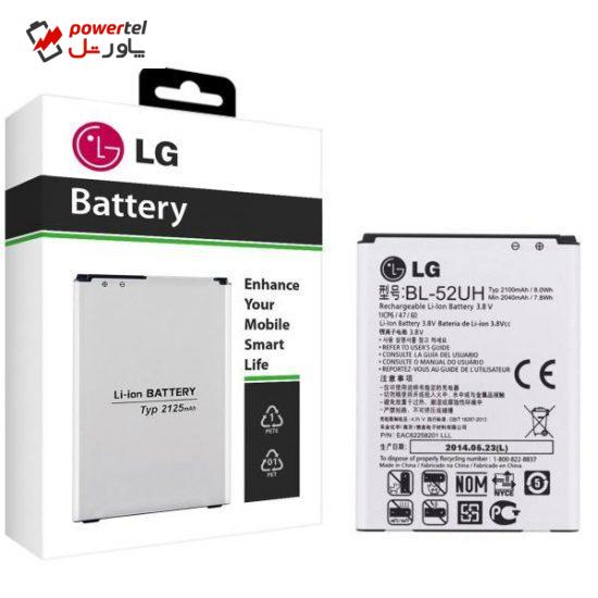 باتری موبایل ال جی مدل BL-52UH با ظرفیت 2100mAh مناسب برای گوشی موبایل ال جی L70