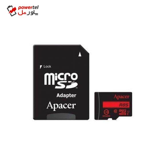 کارت حافظه microSDHC اپیسر مدل IPM کلاس 10 استاندارد UHS-I U1 سرعت 85MBps ظرفیت 128 گیگابایت به همراه  آداپتور SD