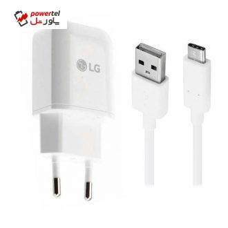 شارژر دیواری ال جی مدل MCS-H05ED به همراه کابل تبدیل USB-C شارژر دیواری ال جی مدل MCS-H05ED به همراه کابل تبدیل USB-C