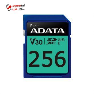 کارت حافظه SDXC ای دیتا مدل Premier Pro کلاس 10 استاندارد UHS-I U3 سرعت 100MBps ظرفیت 256 گیگابایت کارت حافظه SDXC ای دیتا مدل Premier Pro کلاس 10 استاندارد UHS-I U3 سرعت 100MBps ظرفیت 256 گیگابایت