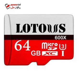 کارت حافظه microSDXC لوتوس مدل Color Elite کلاس 10 استاندارد UHS-I U3 سرعت 100MBps ظرفیت 64 گیگابایت کارت حافظه microSDXC لوتوس مدل Color Elite کلاس 10 استاندارد UHS-I U3 سرعت 100MBps ظرفیت 64 گیگابایت