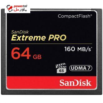 کارت حافظه CompactFlash سن دیسک مدل Extreme Pro سرعت 1067X 160MBps ظرفیت 64 گیگابایت