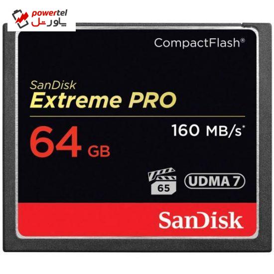 کارت حافظه CompactFlash سن دیسک مدل Extreme Pro سرعت 1067X 160MBps ظرفیت 64 گیگابایت